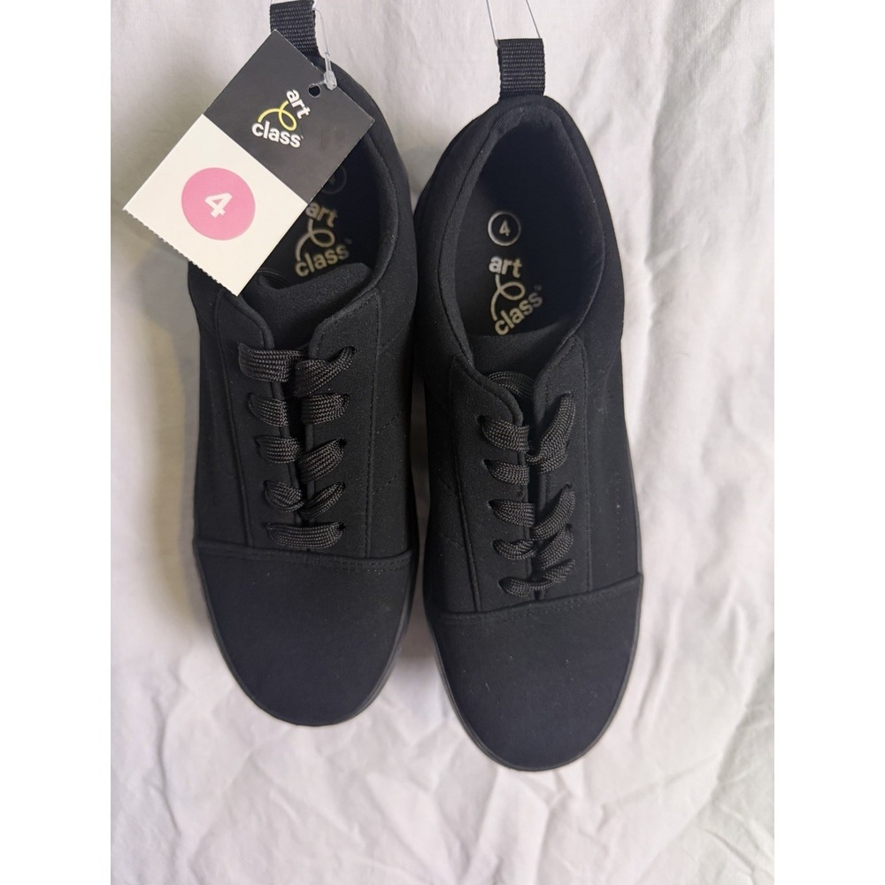 Art Class Kids Size 4 Shoes Black Garrett Laceup Fashion Sneakers NWT 🆕